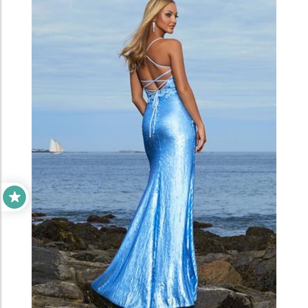 Ashley Lauren Sequin Prom Dress 00 - Picture 6 of 6